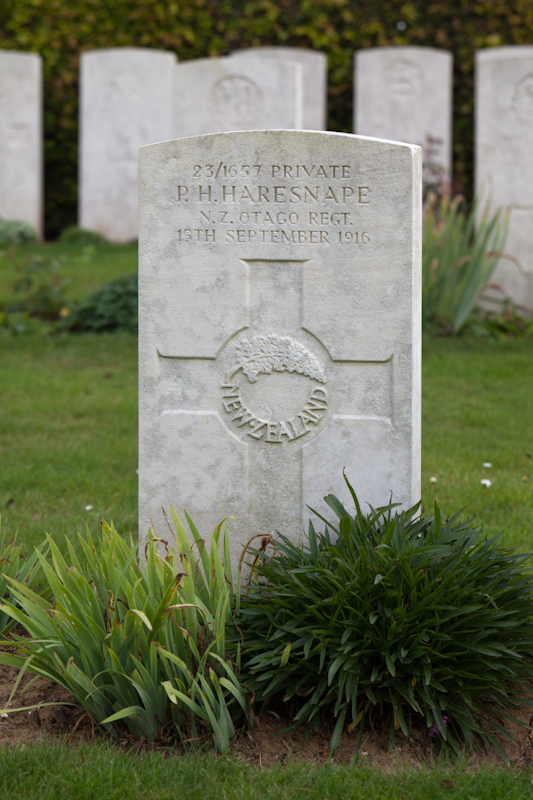 Percival Harcourt Haresnape | New Zealand War Graves Project