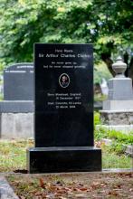 The grave of Sci-Fi writer Arthur C Clarke